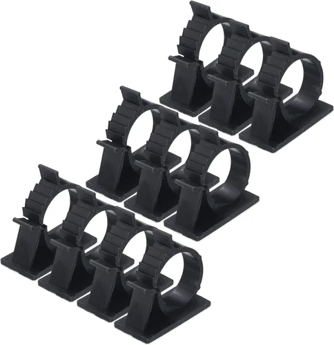 Vista 7 de MECCANIXITY 30 unids clip adhesivo de gestión de cables PE abrazaderas de cable 0.394-0.512 in ajustables para cables USB Cables de ratón Cable