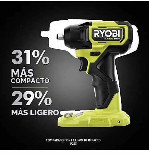 Vista 6 de ONEAND HP - Llave de impacto inalámbrica compacta de 3/8 pulgadas de 18 V sin escobillas, solo herramienta
