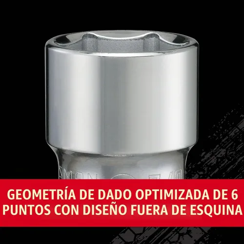 Vista 5 de CRAFTSMAN Serie V Juego de zócalos, SAE poco profundo, unidad de 3/8 pulgadas, 12 piezas (CMMT17330V)