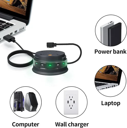 Vista 3 de FitTurn Cargador USB compatible con HidrateSpark Pro Acero/HidrateSpark Pro Smart Water Cup Reemplazo Cable de carga Cable de carga Negro y Blanco
