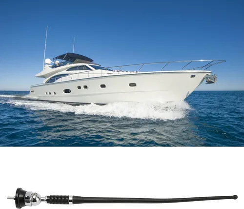 Vista 5 de Antena pasiva de radio para automóvil, amplificador integrado de goma suave, mástil flexible, FM AM Antenas estéreo para barco, coche, RV