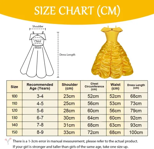 Vista 2 de AOMIG Elsa Dress Costume, Bella Princess Dress up, Princess Dress with Accessories, Princess Dress Costumes for Party