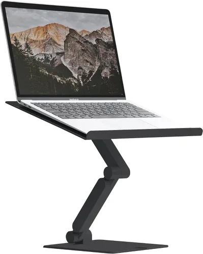 Vista 11 de Rmour MT2 - Soporte ajustable para laptop para escritorio, soporte plegable de aluminio para laptop, soporte elevador de pie para laptop, compatible