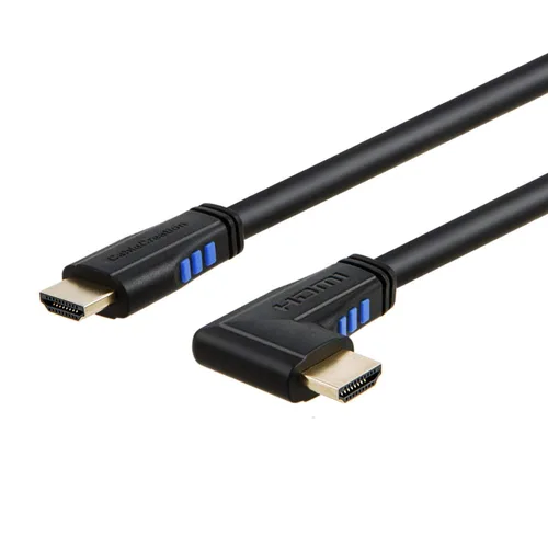 Vista 11 de CableCreation - Cable HDMI 4K de 0,9 m, ángulo hacia abajo de 90 grados, ángulo recto, compatible con 4K@60Hz Ultra HD, vídeo 3D, cable HDMI macho a