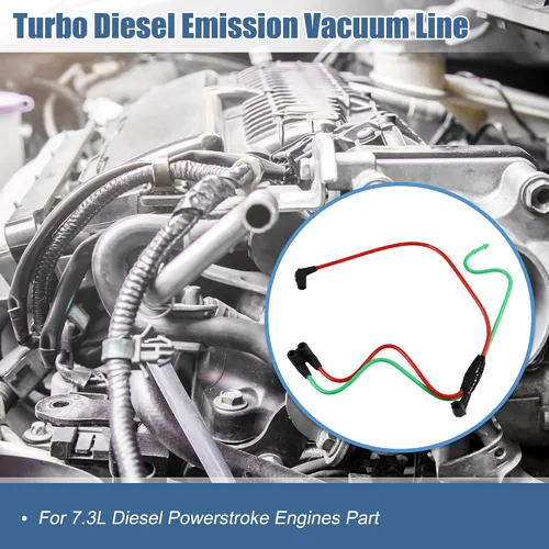 Vista 3 de X AUTOHAUX Conexión de línea de manguera de vacío de emisiones turbo F81Z-9E498-DA para Ford F250 F350 F450 F550 Super Duty 1999-03 para Ford