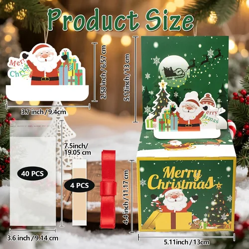 Vista 2 de Caja de dinero para regalo en efectivo con mecanismo de tirar, caja de regalo de dinero de Feliz Navidad, caja de regalo sorpresa con mecanismo