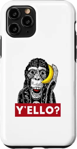 Vista 28 de Funda para iPhone 11 Pro Max Y'ello Monkey Calling Funny Supreme Print Case