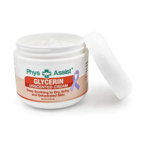 Vista 2 de PhysAssist Oncology Glicerina Crema Hidratante Sin Perfume para Piel Estresada Seca. Diseñado para aquellos con Intolerancias a la Fragancia Después