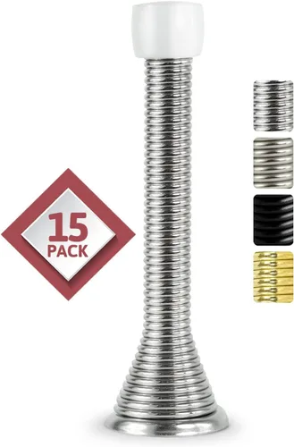 Vista 15 de Jack N' Drill - Tope de puerta de resorte (3 lb/) (paquete de 7) con 3 topes de puerta de bisagra Topes de puerta Flexi resistentes para la parte