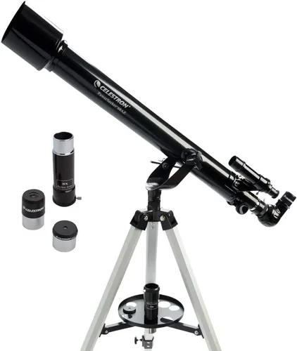 Vista 10 de Celestron - Telescopio PowerSeeker 50AZ - Telescopio manual Alt-Azimut para principiantes - Compacto y portátil - Paquete de software de astronomía