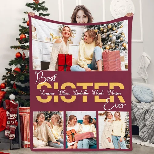 Vista 10 de Manta personalizada con fotos, texto, regalos personalizados para parejas, mantas con mis propias fotos, mantas con fotos personalizadas para niños