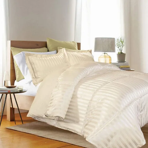 Vista 12 de kathy ireland Home Essentials - Edredón de verano refrescante, edredón reversible de plumón alternativo, tamaño individual, hueso