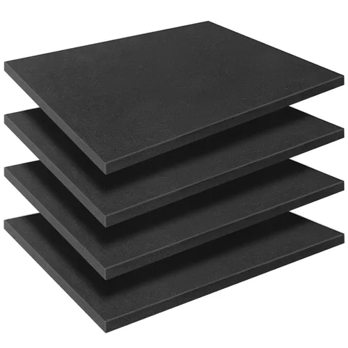 Vista 9 de Insertos de espuma de poliuretano negro para estuches, 16 x 12 x 4 pulgadas, relleno de embalaje cortable para caja de herramientas, cámara
