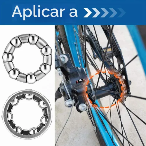 Vista 4 de Rodamientos de bolas para bicicleta para rueda de cubo delantero y trasero de 5/21 pulgadas x 7 bolas accesorios de reparación, paquete de 4 jaulas