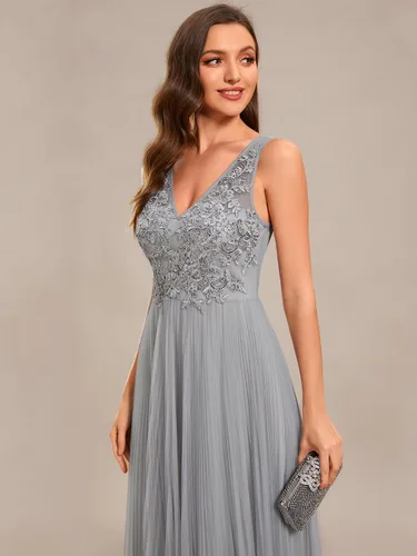 Vista 5 de Ever-Pretty Vestido de noche elegante con apliques de cuello en V para mujer 01983