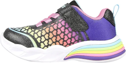 Vista 7 de Skechers Zapatos deportivos unisex con diseño de corazón para niños y niñas Arco iris