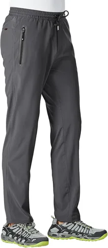 Vista 2 de Pantalones Rdruko para correr, casuales para hombre, ligeros, transpirables, de secado rápido, para senderismo, correr, deportes al aire libre