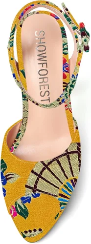 Vista 3 de Zapatos de tacón alto con hebilla de patente para mujer, con puntera abierta, correa de tobillo, 4.7 pulgadas