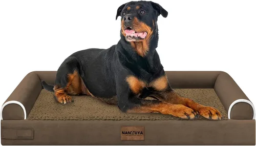 Vista 48 de NANUYA - Cama ortopédica para perros de tamaño mediano/grande, lavable: Camas con almohada para perros de tamaño mediano/grande, sofá de espuma