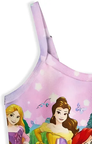 Vista 3 de MACCHO Traje de baño de una pieza de princesa para niñas, traje de baño con volantes, tankini de 2 a 8 años