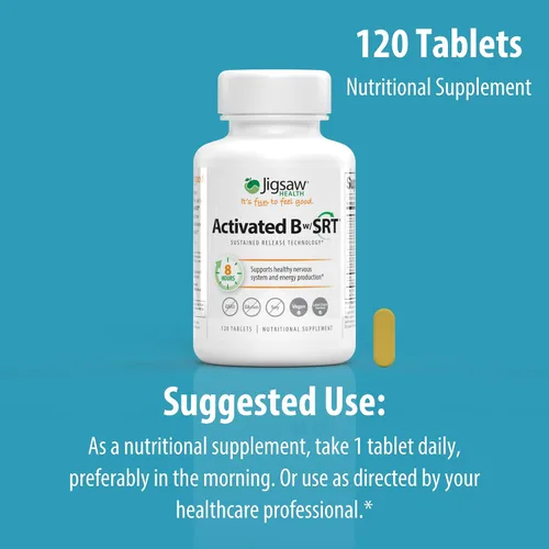Vista 7 de Jigsaw Health Complejo B activado con SRT, 120 comprimidos