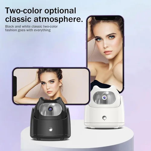 Vista 2 de Soporte para teléfono de seguimiento automático, color blanco