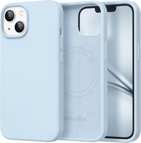 Vista 22 de GolbinBox Funda magnética para iPhone 17, compatible con MagSafe, cubierta de silicona integrada para control de cámara, funda de silicona líquida a