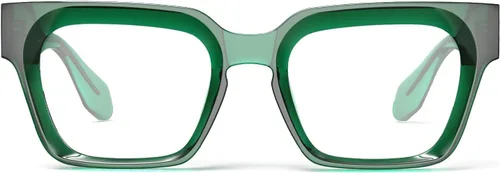 Vista 3 de VISOONE Fashion Computer Glasses with Wire Core Temples Colorado Clear Lens Lightweight TR90 UV400 Square Thick Frame Blue Light Blocking Glasses