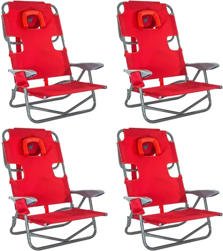 Vista 17 de Ostrich On-Your-Back - Silla de playa reclinable de 5 posiciones (paquete de 2)