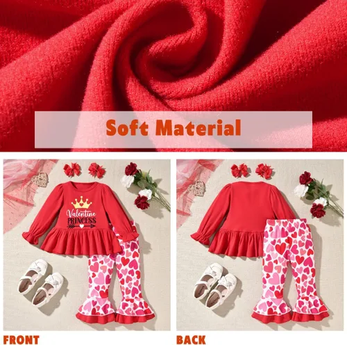 Vista 5 de Aalizzwell Toddler Girls Valentines Day Outfit