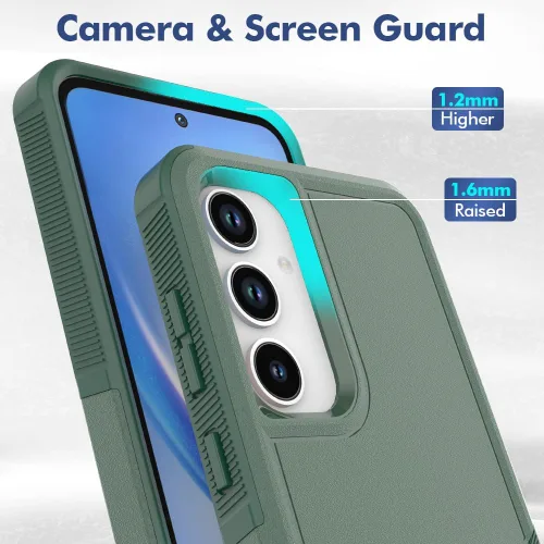 Vista 252 de Jeylly Compatible con Samsung Galaxy A22 5G Funda, Funda Samsung A22 5G con 2pcs protectores de pantalla de vidrio templado