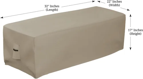 Vista 2 de Covers & all Funda rectangular para hoguera, forma rectangular, 12 onzas, impermeable, resistente a los rayos UV y a la intemperie, para patio