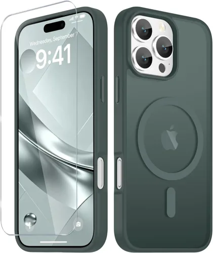 Vista 233 de Funda para Google Pixel 10 Pro XL, cubierta magnética mate, color negro Fit for MagSafe, Screen Protector included, Shockproof Military Grade