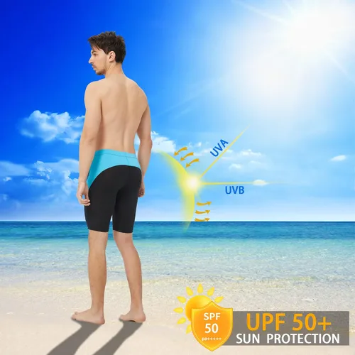 Vista 3 de Fiteng Bañadores de natación para hombre - Trajes de baño de resistencia para entrenamiento deportivo de competición de competición Tallas 32-42