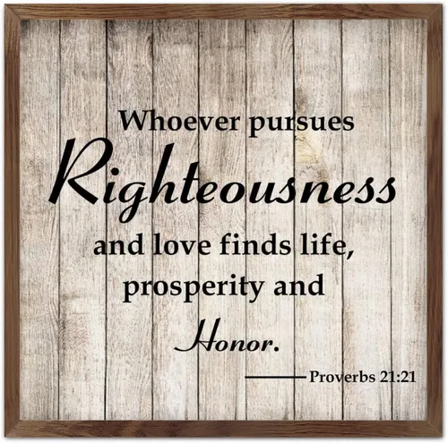 Vista 8 de Farmhouse Rustic Wood Framed Signs 7x7 Inch,Youre Braver Than You Believe Wooden Sign with Frame Modern Wood Sign Wall Plaque Art for Kitchen