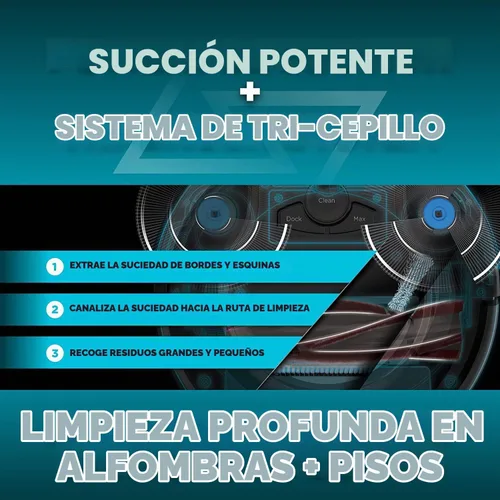 Vista 3 de Shark ION Robot Aspiradora, conexión Wi-Fi, limpieza multisuperficie, alfombras, suelos duros (negro)