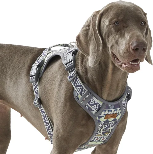 Vista 10 de Arnés para perro sin tirones, chaleco ajustable para perro para caminar fácilmente, material Oxford transpirable, arnés reflectante para mascotas