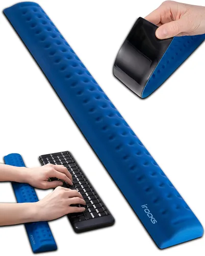 Vista 14 de i-Rocks Reposamuñecas de Espuma Viscoelástica para Teclado - Reposamuñecas que Reduce el Dolor para Teclado de Computadora - Reposamuñecas con Base