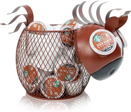 Vista 9 de Made Easy Kit Organizador de cestas de cápsulas de café, decoración útil, compatible con cápsulas Keurig K-Cup, decoración funcional de barra