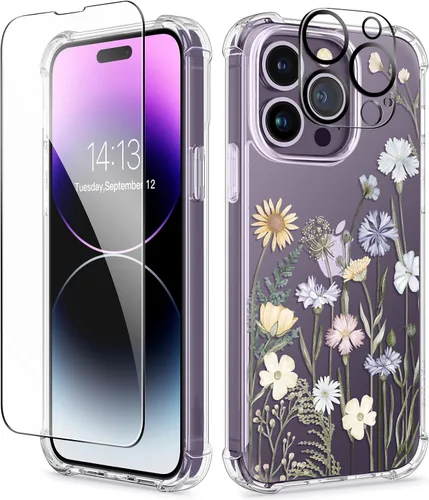 Vista 180 de GVIEWIN - Funda para iPhone 11 con protector de pantalla + protector de lente de cámara, cubierta protectora transparente suave de poliuretano
