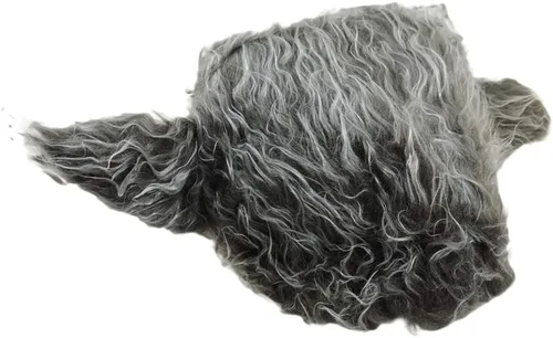 Vista 4 de Novedad Peludo Lobo Oreja Sombrero Gris, Marrón, Gris, café