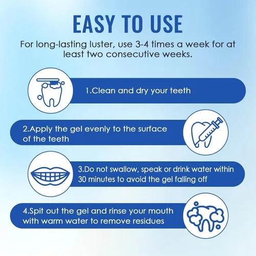 Vista 5 de Paquete de 10 repuestos de gel blanqueador de dientes, kit de recarga de blanqueamiento de dientes de gel, blanqueador de dientes, gel blanqueador