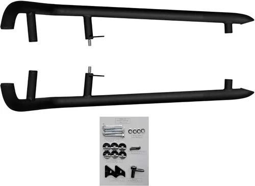 Vista 8 de SuperATV Rock Sliders Nerf Bars Tree Kickers para Polaris RZR XP Turbo 2016+ Negro arrugado Construido de tubo resistente de 1.75 pulgadas