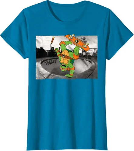 Vista 28 de Teenage Mutant Ninja Turtles Michelangelo - Camiseta de patinaje, Negro, S