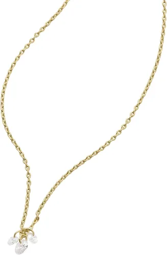 Vista 3 de Fossil - Collar con colgante de acero inoxidable en tono dorado para mujer
