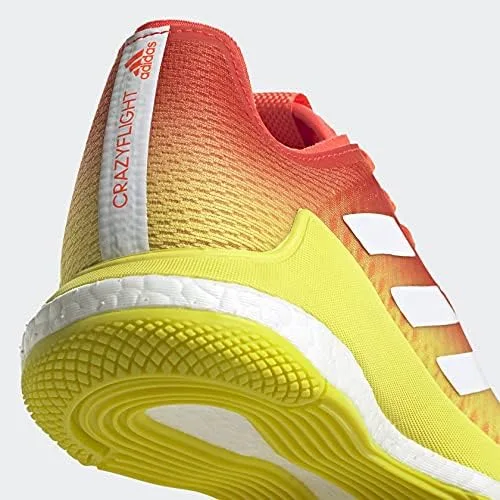 Vista 7 de adidas Crazyflight Cross Trainer para mujer, Cloud WhiteSilver MetallicVivid Re