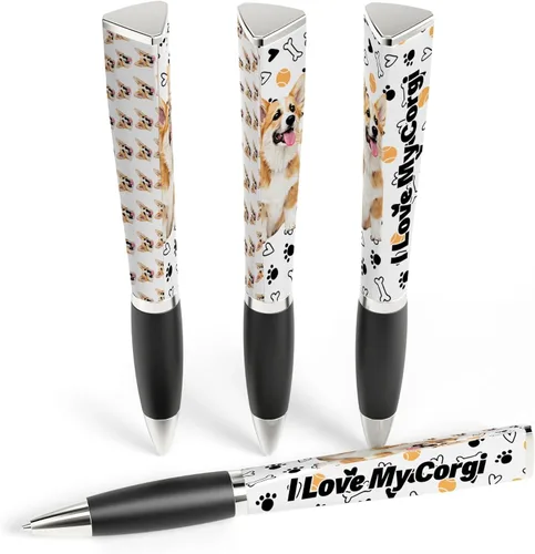 Vista 27 de Bolígrafo I Love My Dog (1 bolígrafo, 3 caras) bolígrafos lindos de cumpleaños para perros, bolígrafos divertidos, regalos para mujeres y perros