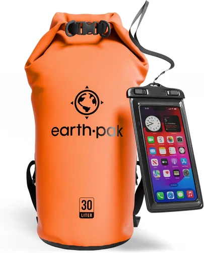 Vista 39 de Earth Pak Bolsa Seca Impermeable - Mochila Impermeable de Cierre Enrollable Superior Mantiene el Equipo Seco para Kayak con Funda Impermeable