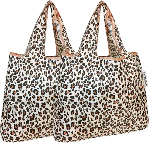 Vista 40 de allydrew Bolsa plegable de nailon para comestibles reutilizable (Set de 2), Ballenas Azules