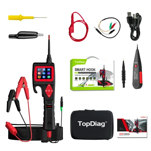 Vista 8 de Kit de sonda de circuito de potencia P200, probador de circuito automotriz de 9-30V, buscador de disyuntores, multímetro/componente